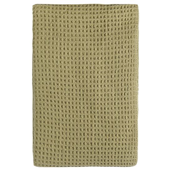 Плед из шерсти травянисто-зеленого цвета из коллекции essential, 130х180 см