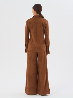 Рубашка из замши