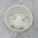 Кашпо Стрип 0,6л d11см с подставкой, кремовый