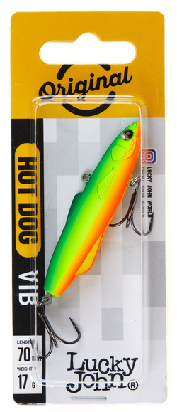 Воблер вертикальный Lucky John HotDog VIB 70, цвет 010