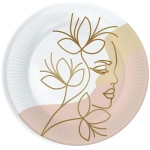 Набор бумажных тарелок 6шт 18см «Цветы - 2»