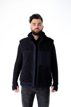 жилет из овчины мужской