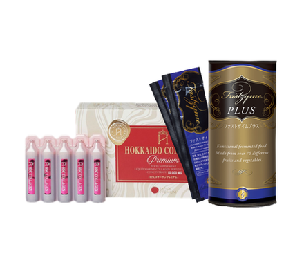 Питьевой (морской) коллаген "HSC COLLAGEN PREMIUM" 15флх20 мл + Пробиотический концентрат - FASTZYME PLUS - 10 мл х 30 саше