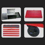 Тележка инструментальная, 5 ящиков и отсек, красная KING TONY 87432-5B