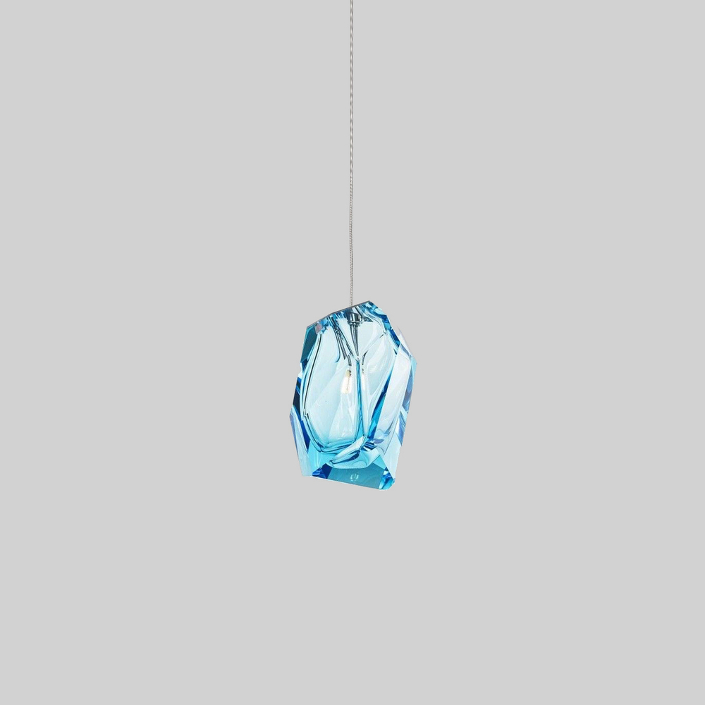 Pendant design lamp Crystal Rock by Lasvit (Blue)