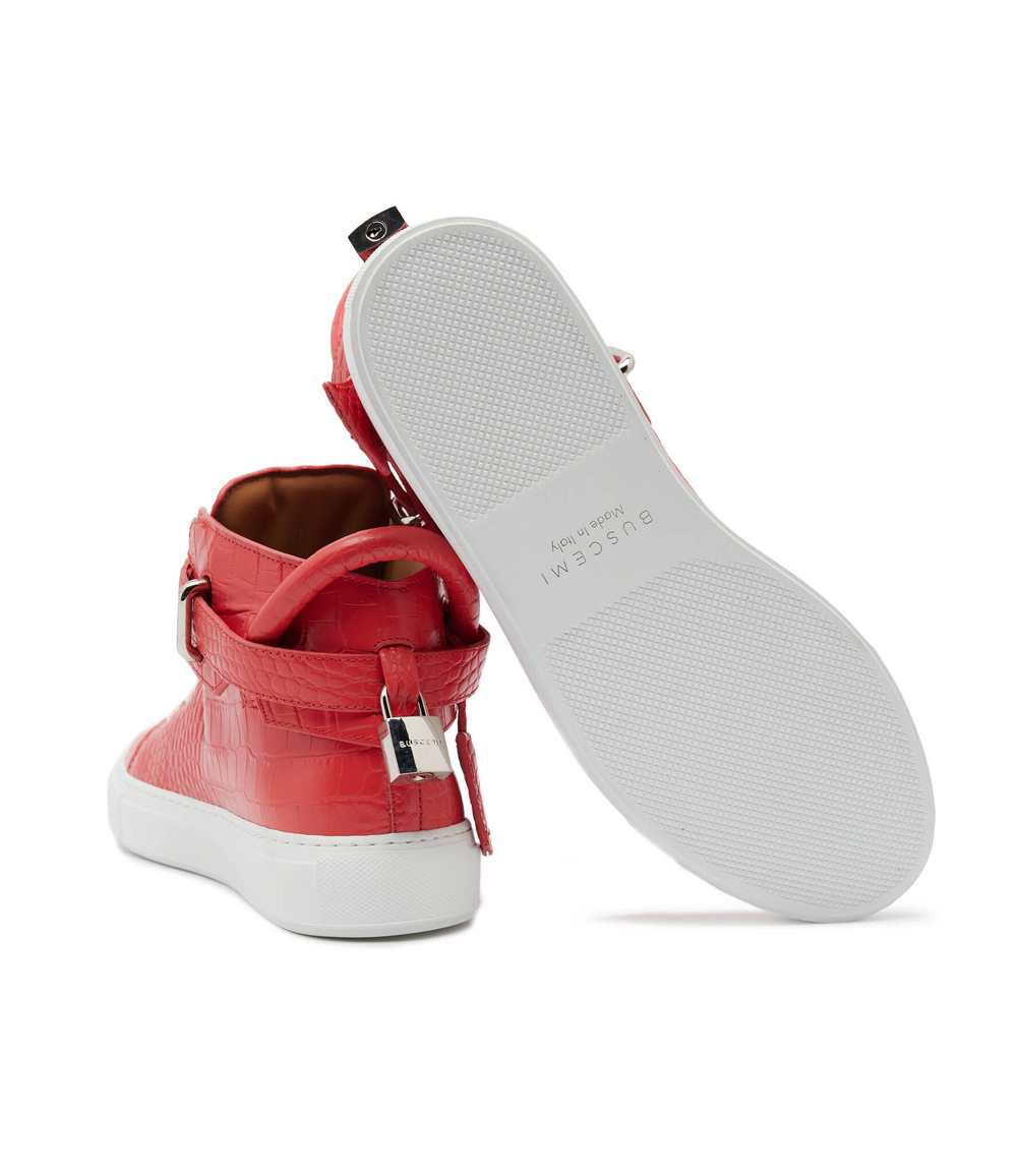 Кожаные кроссовки Buscemi - красный(BCW22703)