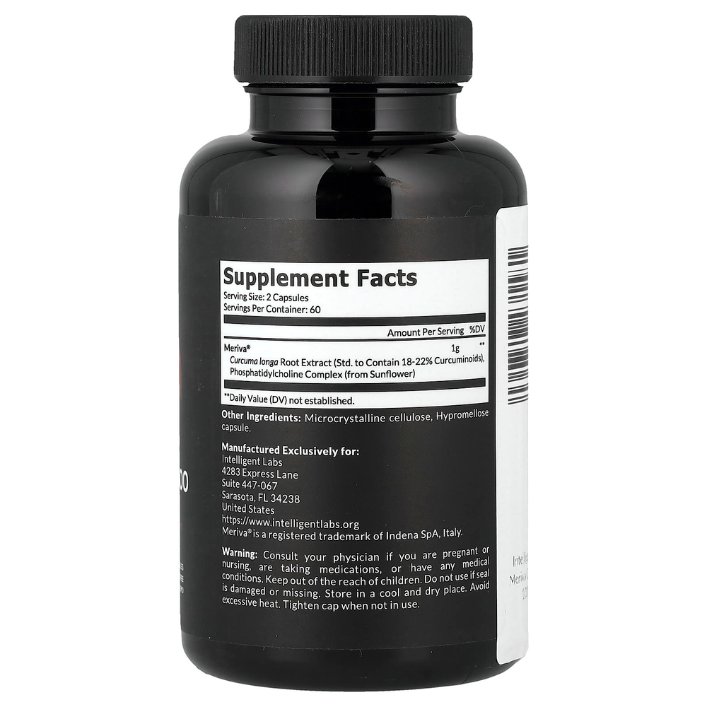 Intelligent Labs, Curcumin 500, 120 вегетарианских капсул