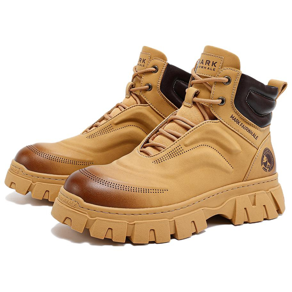 FAIRWHALE Short Mid Calf Combat Boots Men"s