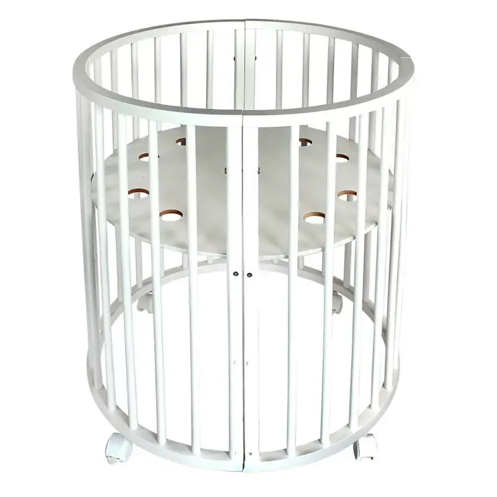 Кровать детская Indigo Simple 7в1 с поперечным маятником белый