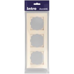 Рамка для розеток и выключателей Intro Accent 6-503-02 на 3 поста, СУ, слоновая кость | Intro