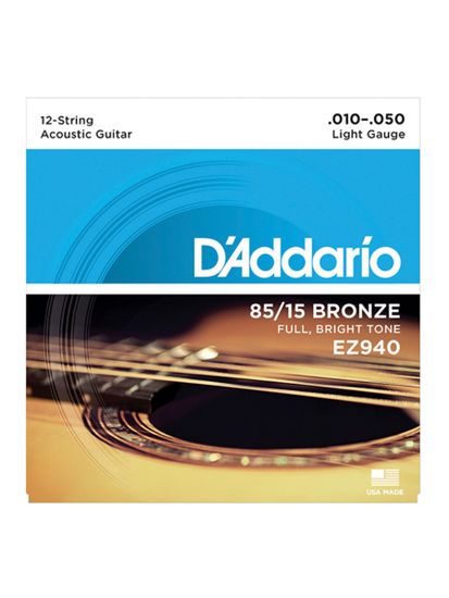 Струны для 12 струнной акустической гитары 10-50 D'ADDARIO EZ940