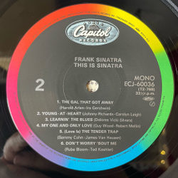Винтажная виниловая пластинка LP Frank Sinatra, This Is Sinatra (Japan 1984) (Obi)