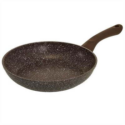 Сковорода 24 см алюминиевая с индукционным дном и антипригарным покрытием "BROWN MARBLE" Alpenkok AK-0038A/24N