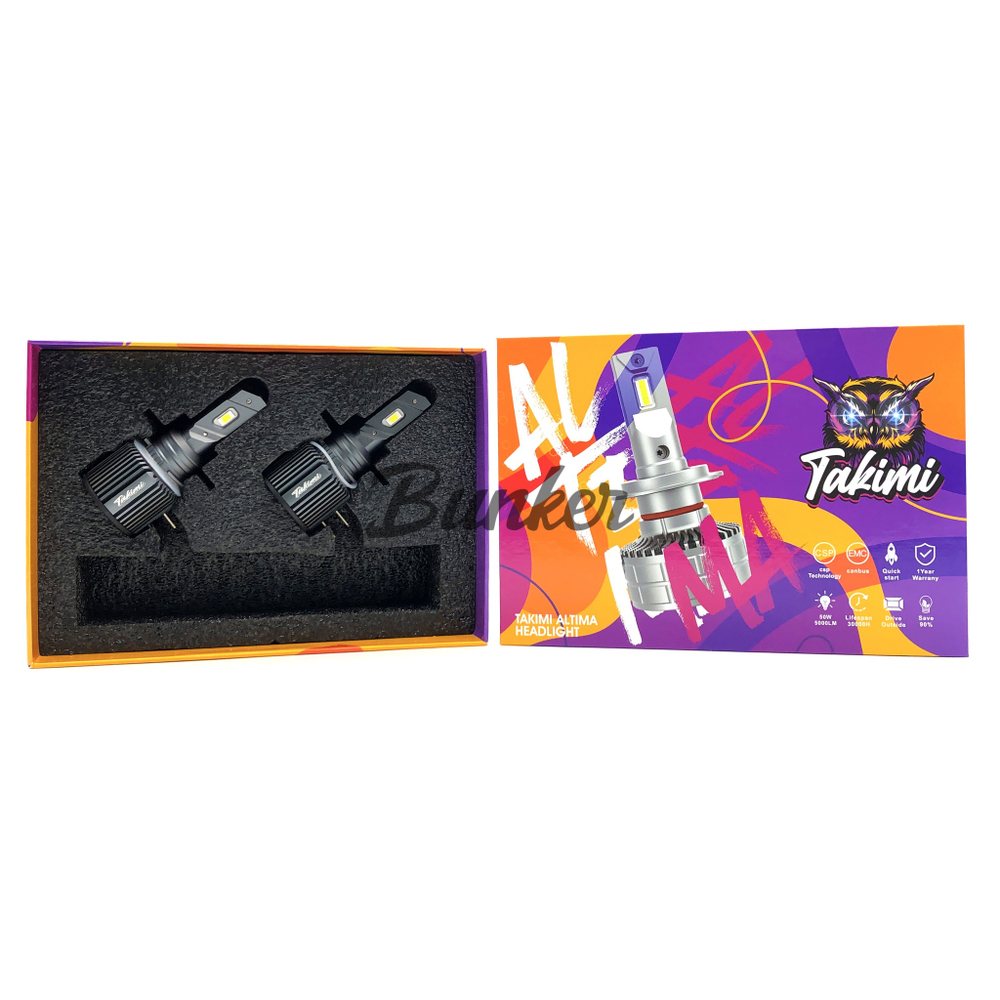 Светодиодные автомобильные LED лампы TaKiMi Altima H15 5500K 12/24V