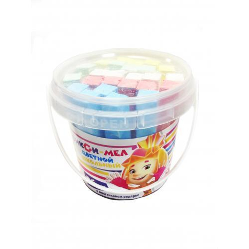 Мелки цветные "Фиксики" 25 шт., в ведре (Центрум)