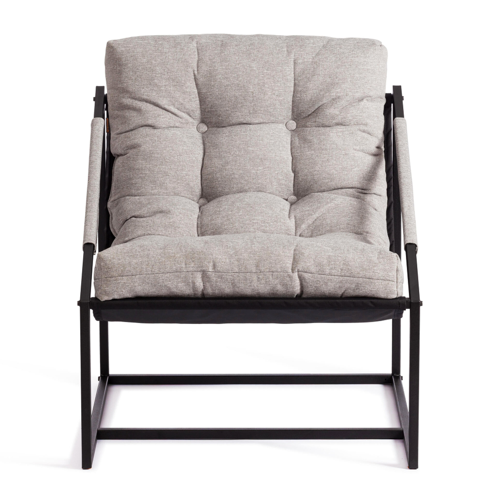 Кресло Charli / Чарли без подлокотника рогожка, серо-бежевый, 3M 16/2, 70х70х84 см