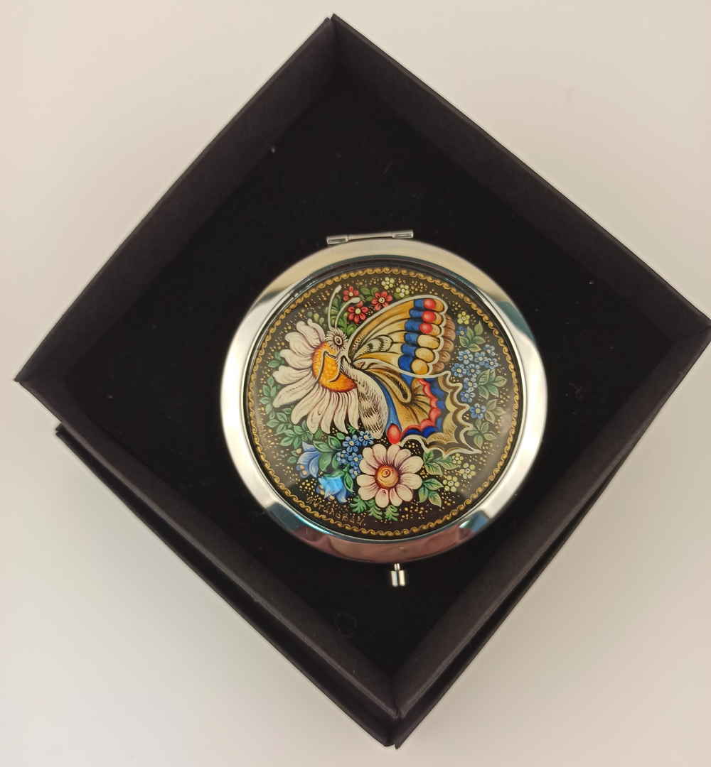 Ручное зеркало "Бабочка"   (худ. Путилова)