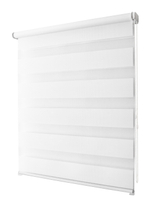 Рулонная штора - День-Ночь - Ткань: "Канзас" - цвет: белый