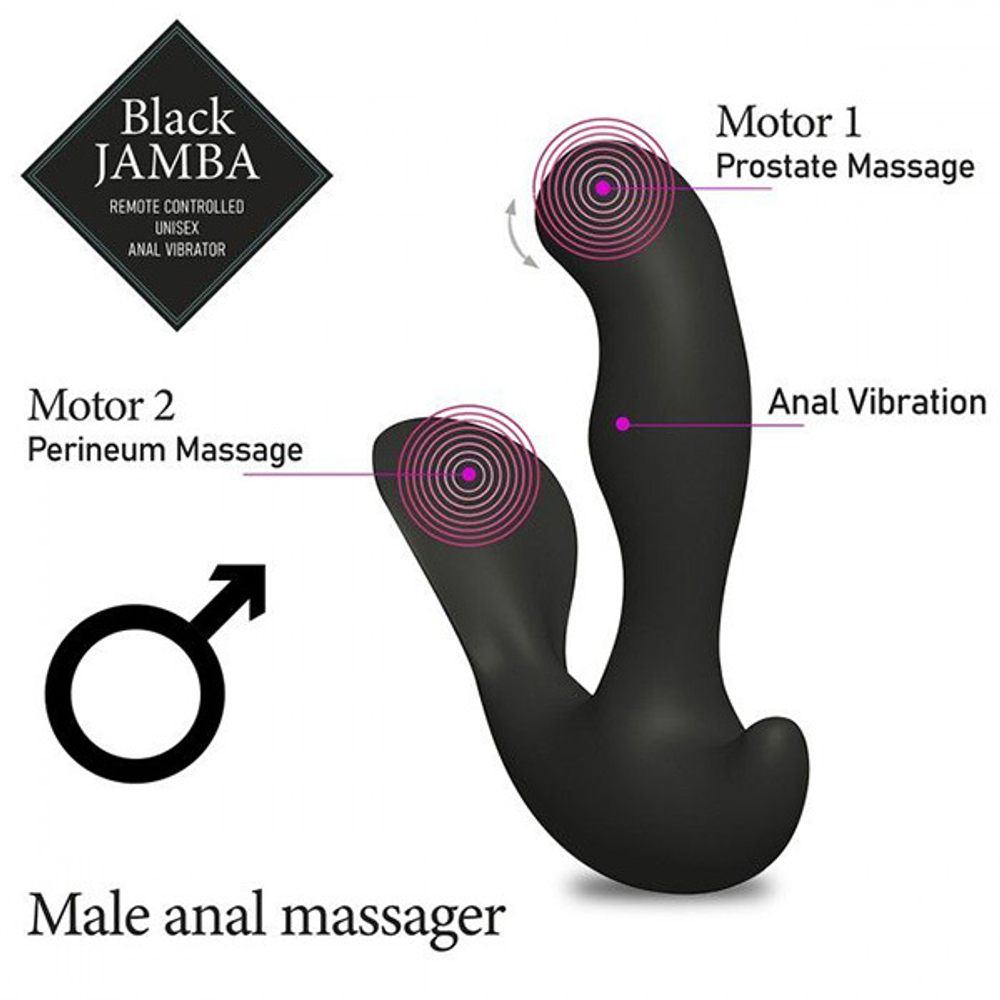 Универсальный анальный массажер 12,2см Feelz Toys Black Jamba Anal Vibrator