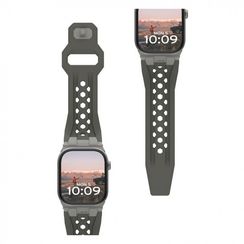 Ремешок каучуковый UAG Monarch для Apple Watch 49/45/44/42 мм зеленый/титановый (Olive/Titanium) (194158117236)