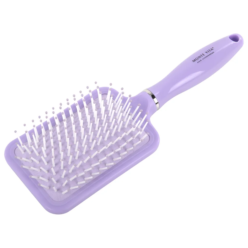 Расческа для волос массажная, широкая, 24х8 см, фиолетовая, MONTE VITA (МОНТЕ ВИТА), 457419