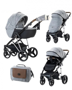 Коляска для новорожденных 2в1 Luxmom F1 (реверсивный блок)