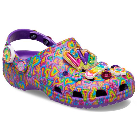 Crocs Classic Clog 'Neon Purple Multi Hearts'