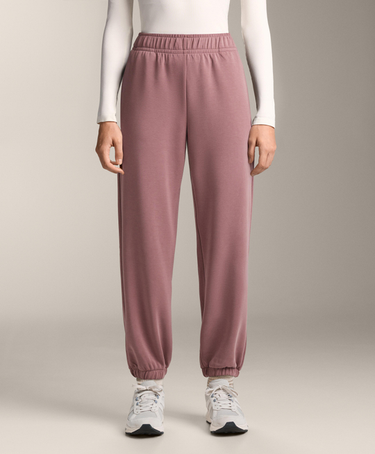 OYSHO Брюки-джоггеры из модала с начесом, розово-лиловый