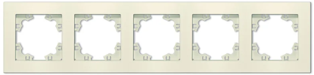 Рамка пятиместная горизонтальная UNIVersal серия афина слоновая кость (ivory) A1042-I