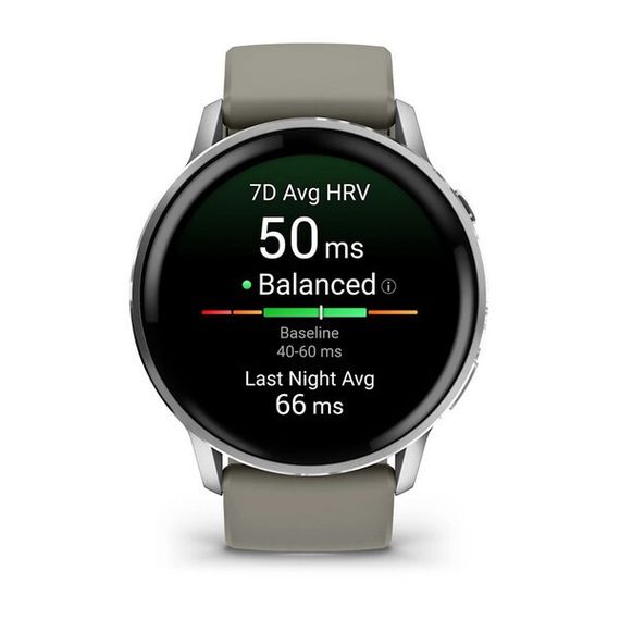 Garmin Venu 4 45 мм Silver with Silver Gray Silicone Band (010-03014-01)