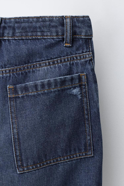 ZARA ДЖИНСЫ RELAXED BAGGY, ТЕМНО-СИНИЙ
