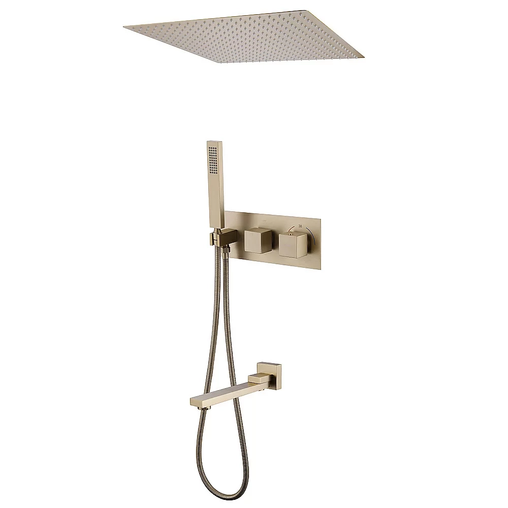 Душевая система Abber Daheim AF8254G золото матовое
