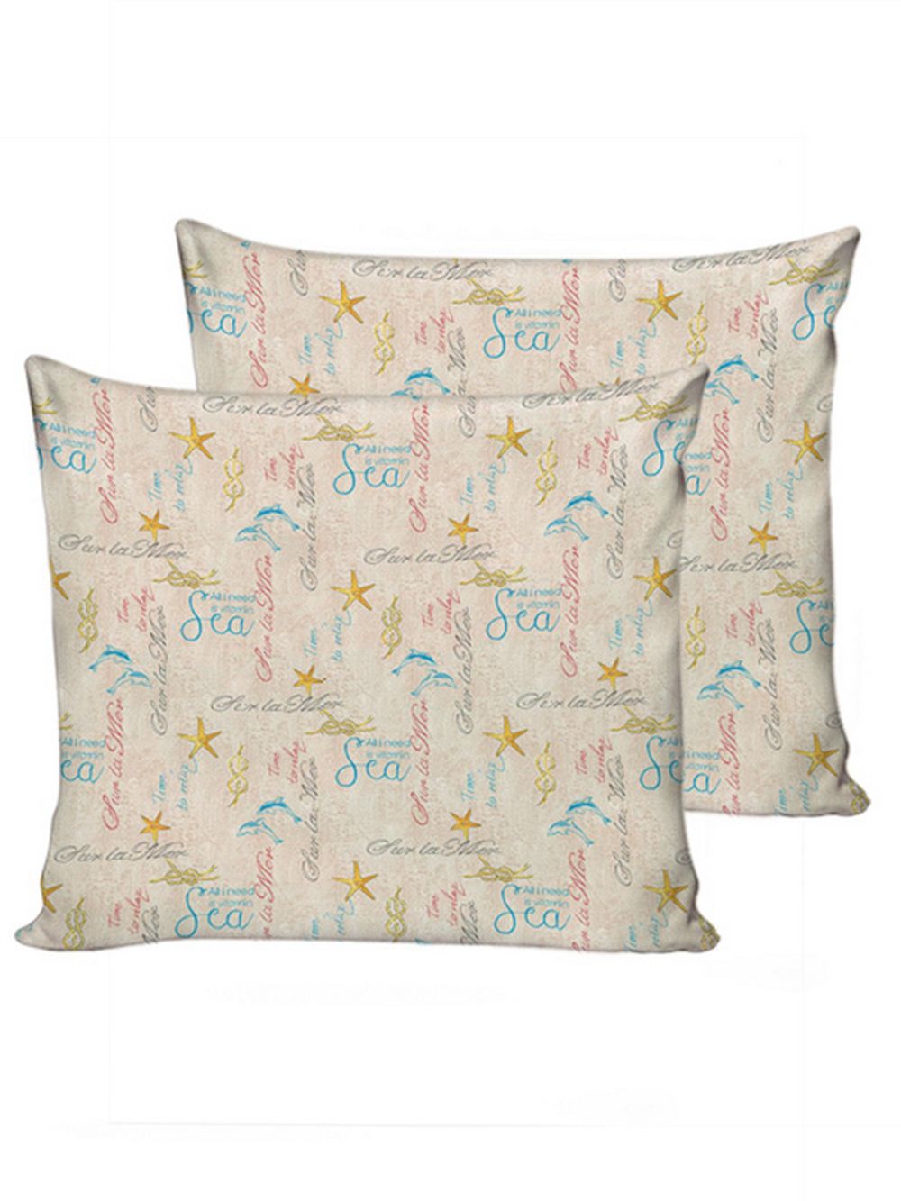 Постельное белье Сказка "Дельфины" 2-спальный Наволочка 70х70 см 2 шт Простынь на резинке 160х200 см Пододеяльник 175х215 см, перкаль