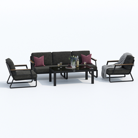 Лаунж зона Ideal Patio ЭСТИВО с трехместным диваном - маренго