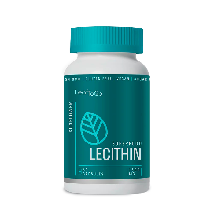 Лецитин, Lecithin, Leaf To Go, 60 капсул