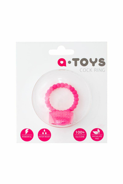 Розовое силиконовое виброкольцо A-toys