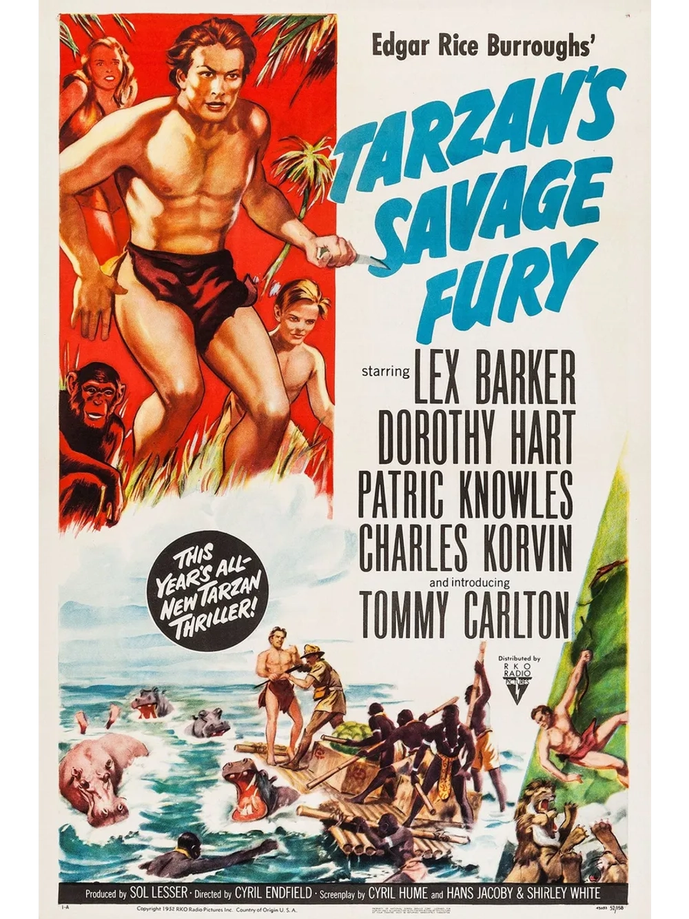 Дикая ярость Тарзана (1952) (DVD-R)