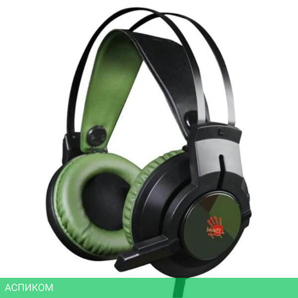 Наушники A4Tech Bloody J450 черный/зеленый