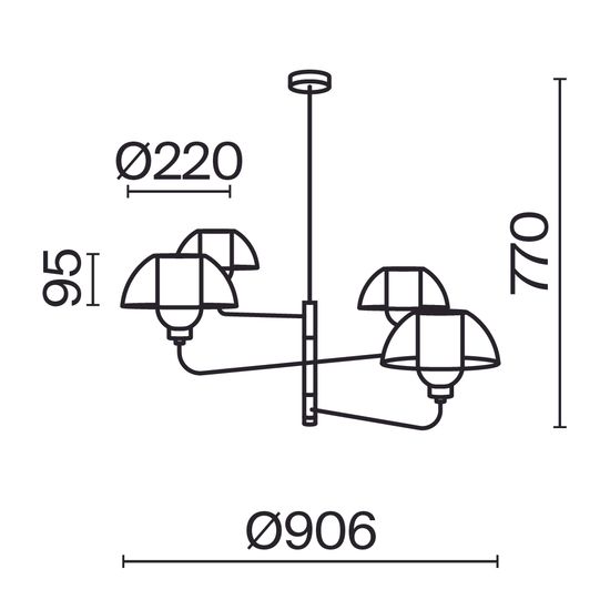 Подвесной светильник Maytoni MOD177PL-04B