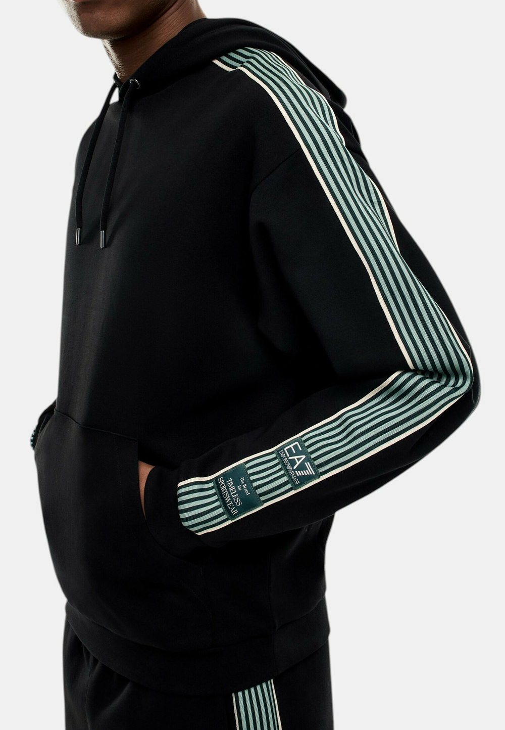EA7 Emporio Armani Толстовка с капюшоном - Чёрный