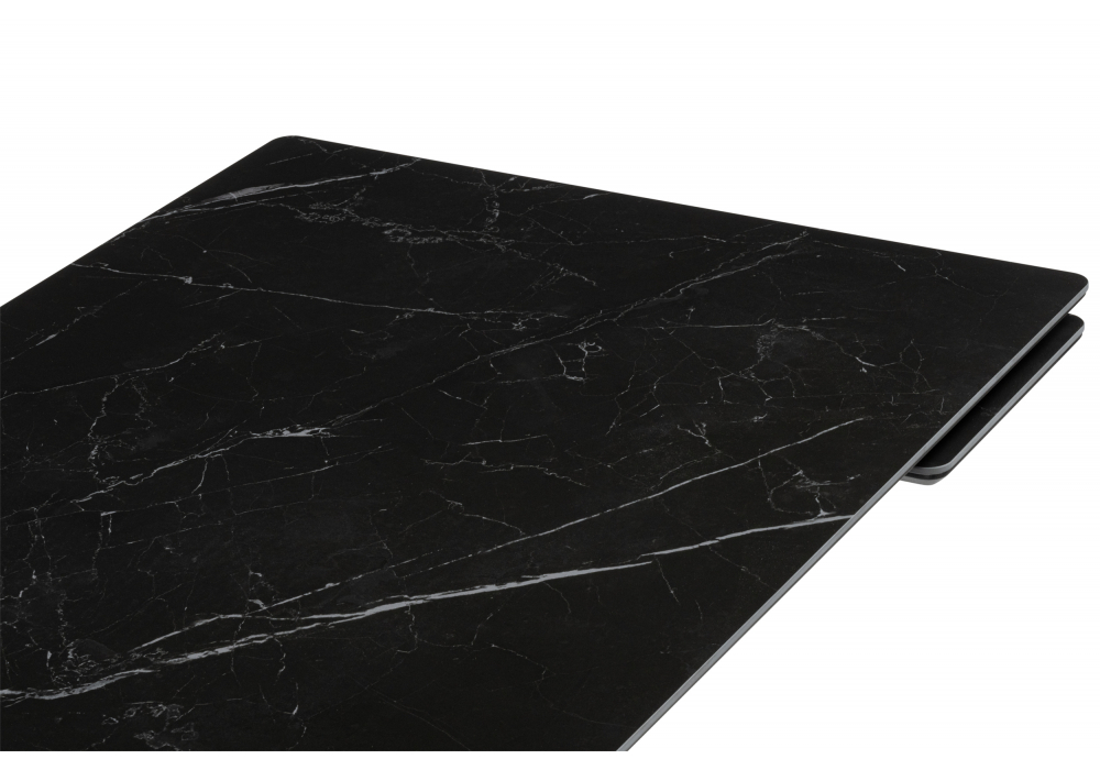 Керамический стол Woodville Мэриан 140(200)х80 shakespeare black, черный