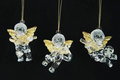 Украшение "Ангелочек" цвет золото ,3 вида,цена за 1 шт.6,4 см. (151641)