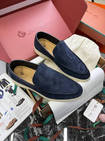 Лоферы Loro Piana вставка из кожи крокодила