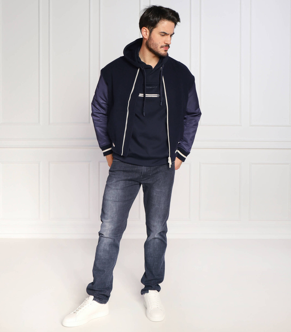 хлопковая куртка бомбер Emporio Armani - темно-синий(6L1BL8 1NMYZ)