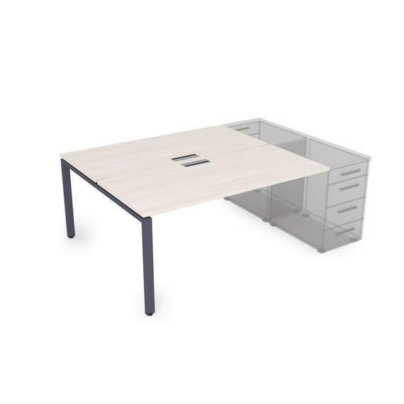 СТБ-П.989 Стол системы БЕНЧ на 2 рабочих места, приставной (1400*1635*750)