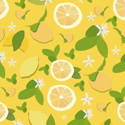Сочный летний принт с лимонами