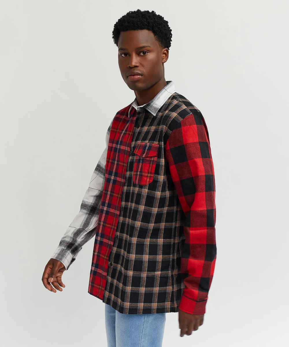 Мужская рубашка REASON Split Checkered Flannel
