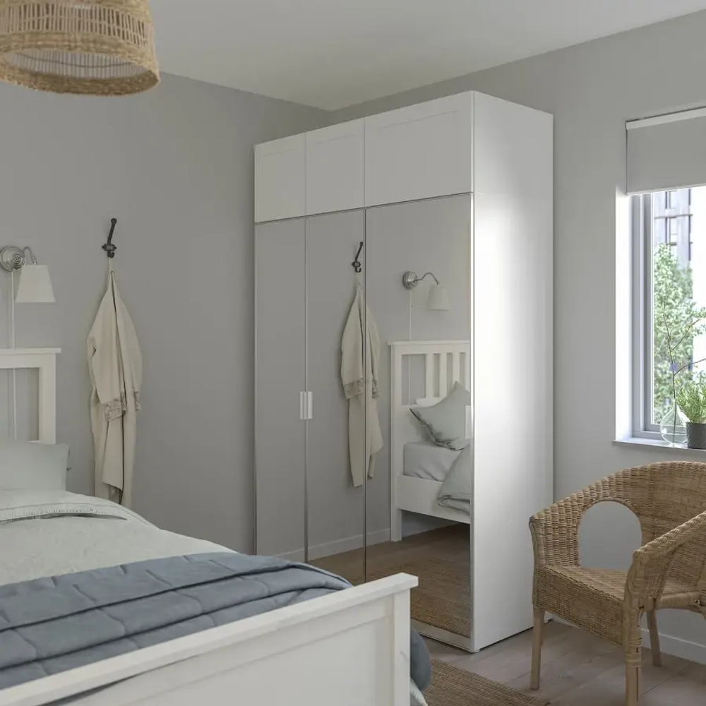 Шкаф 6-дверный - IKEA PLATSA/ПЛАТСА ИКЕА, 57х140х221 см, белый