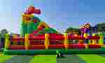 Большая надувная горка «Три дракона» 10,5*8,5*7 м