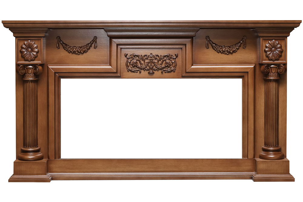 Каминокомплект London - Орех с очагом Vision 42 LOG LED